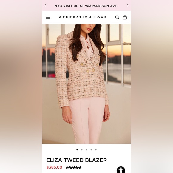 Generation Love Eliza Tweed Blazer - Picture 6 of 6